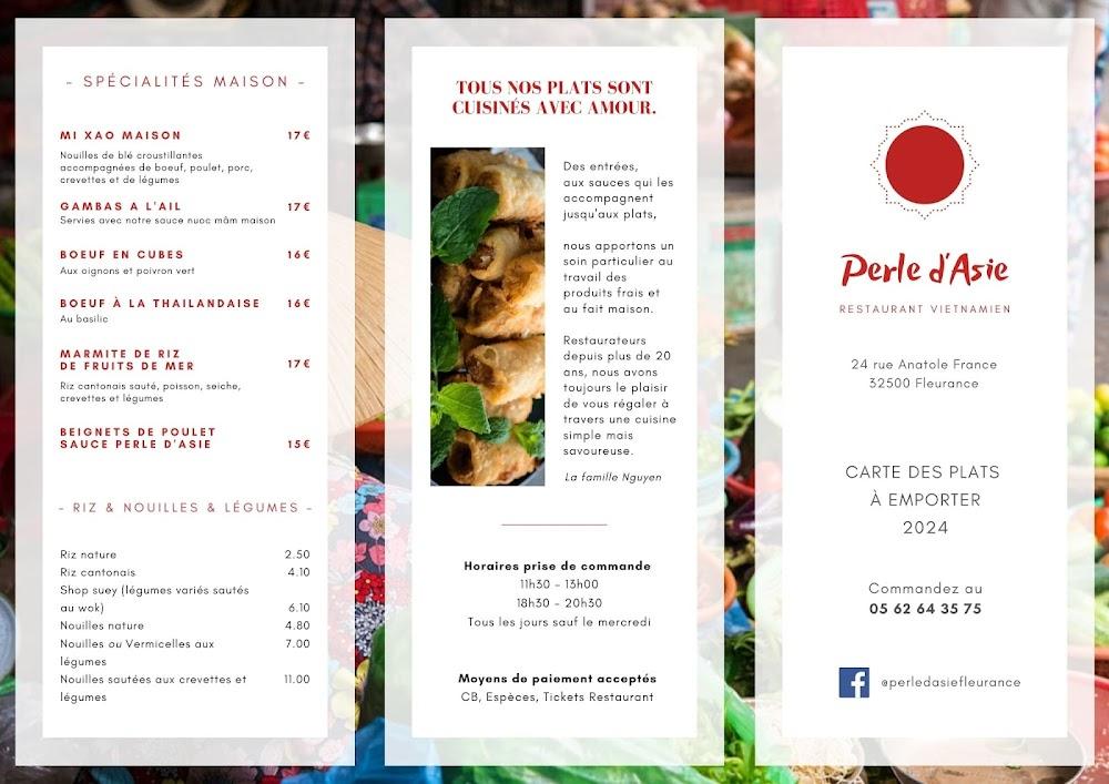 Perle d'Asie Fleurance - Menu Image 1